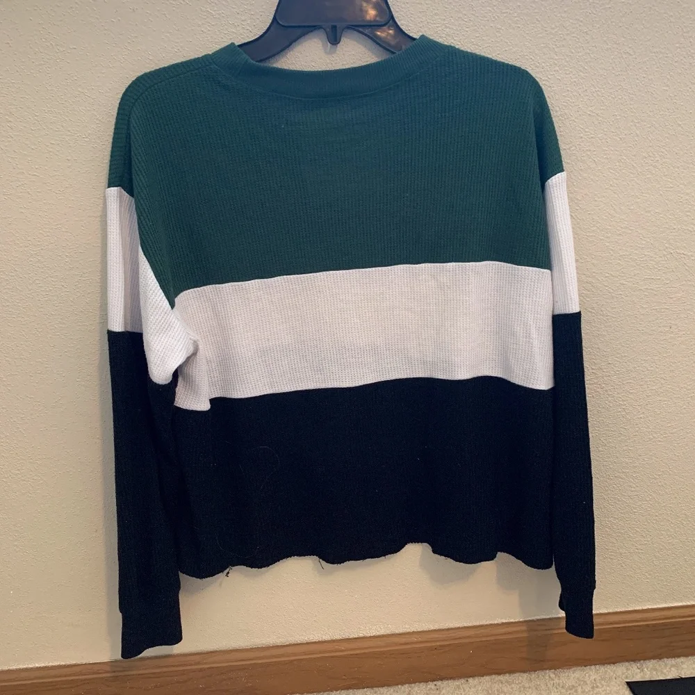 Hollister striped waffle-knit sweater - Picture 2 of 3